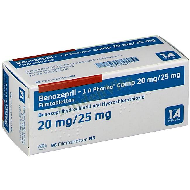 Беназеприл / Benazepril - Беназеприл + Гідрохлоротіазид / Від тиску — упаковка препарату