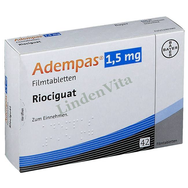 Адемпас / Adempas - Ріоцигуат — упаковка препарату
