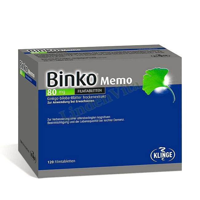 Бинко / Binko - Экстракт листьев гинкго билоба — упаковка препарата