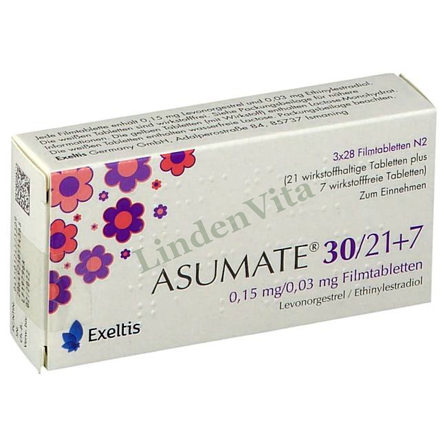 Асумат / Asumate - Левоноргестрел + Етинілестрадіол — упаковка препарату