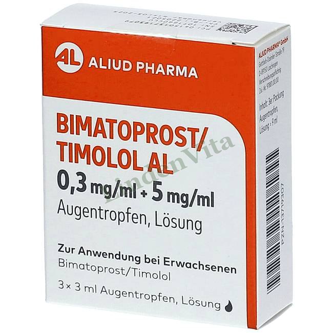 Биматопрост / Bimatoprost - Тимолол + Биматопрост / Глаза и уши — упаковка препарата