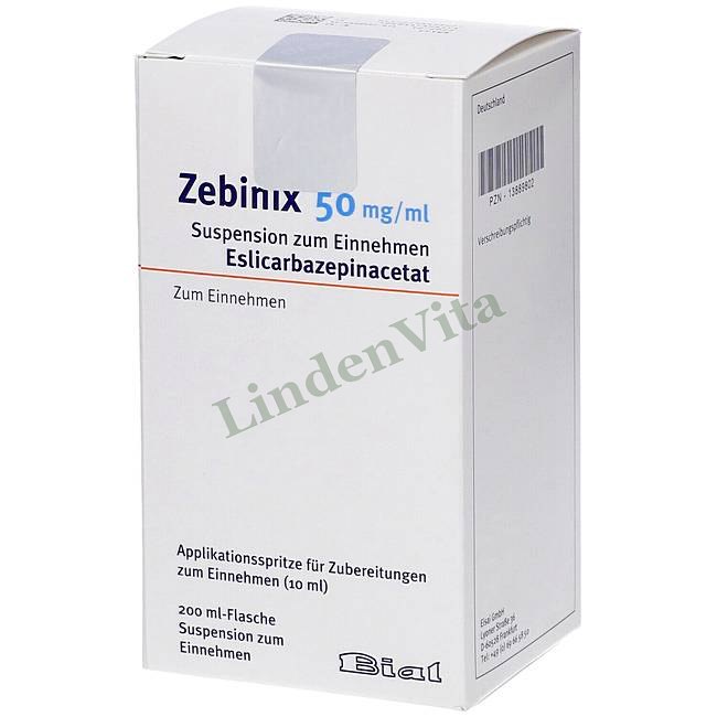 Зебиникс / Zebinix - Эсликарбазепин — упаковка препарата
