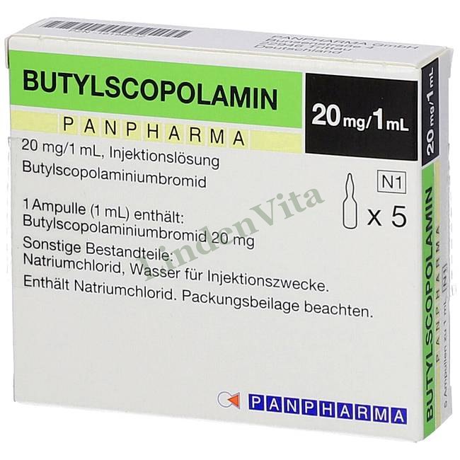 Бутилскополамін / Butylscopolamin - Бутилскополамін — упаковка препарату