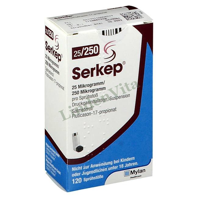 Серкеп / Serkep - Сальметерол + Флутиказон — упаковка препарату