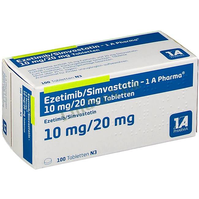 Эзетимиб / Ezetimib - Симвастатин + Эзетимиб / Холестерин и тромбоз — упаковка препарата