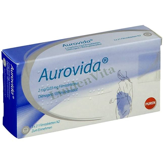 Ауровида / Aurovida - Дієногест + Етинілестрадіол — упаковка препарату