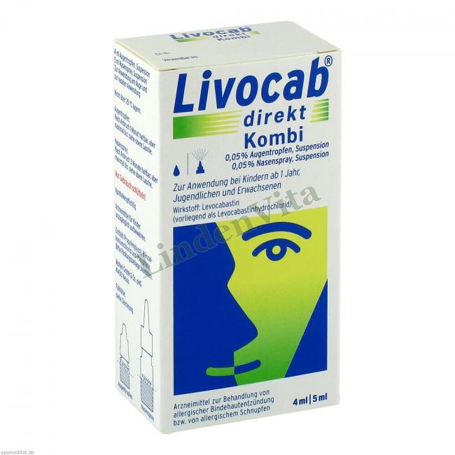 Ливокаб / Livocab - Левокабастин / Глаза и уши — упаковка препарата