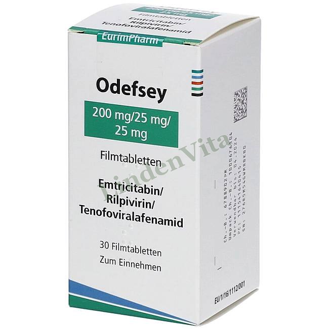 Одефсей / Odefsey - Емтрицитабін Тенофовір Рилпівірин — упаковка препарату