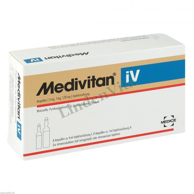 Медивітан / Medivitan - Вітамін B12 (Ціанокобаламін) / Анемія — упаковка препарату