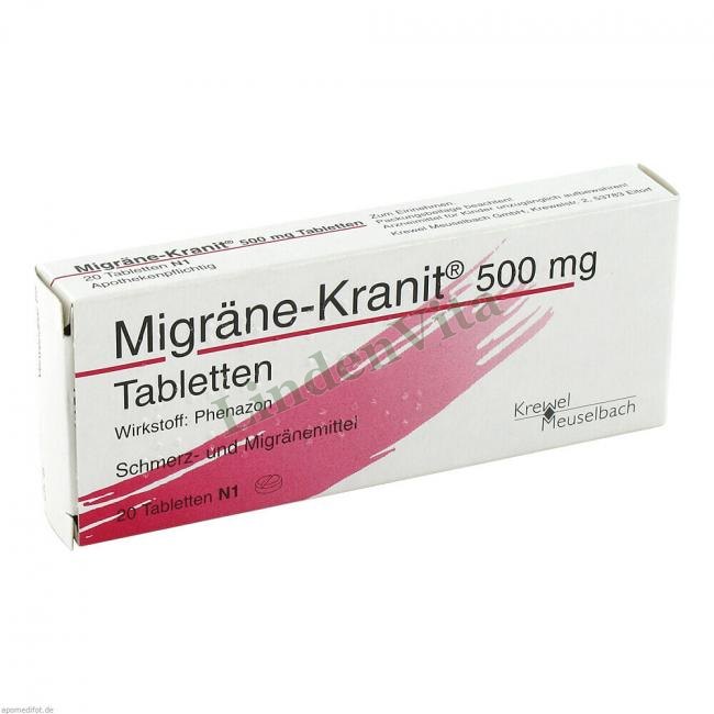 Мигрене Кранит / Migrane Kranit - Феназон — упаковка препарата