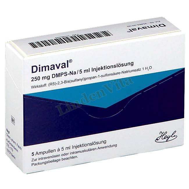 Димавал / Dimaval - Димеркапто пропансульфонова кислота — упаковка препарату