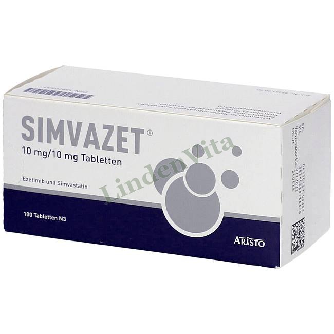Симвазет / Simvazet - Симвастатин + Эзетимиб — упаковка препарата