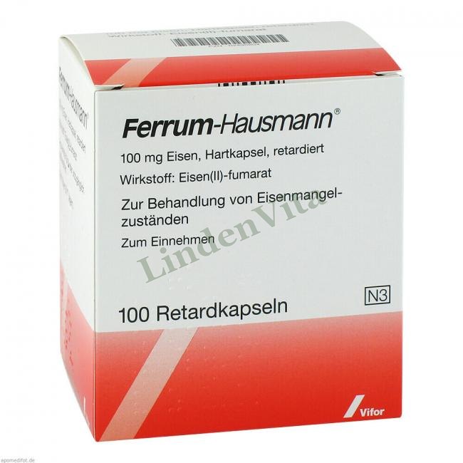 Феррум Хаусманн / Ferrum Hausmann - Залізо (II) фумарат — упаковка препарату