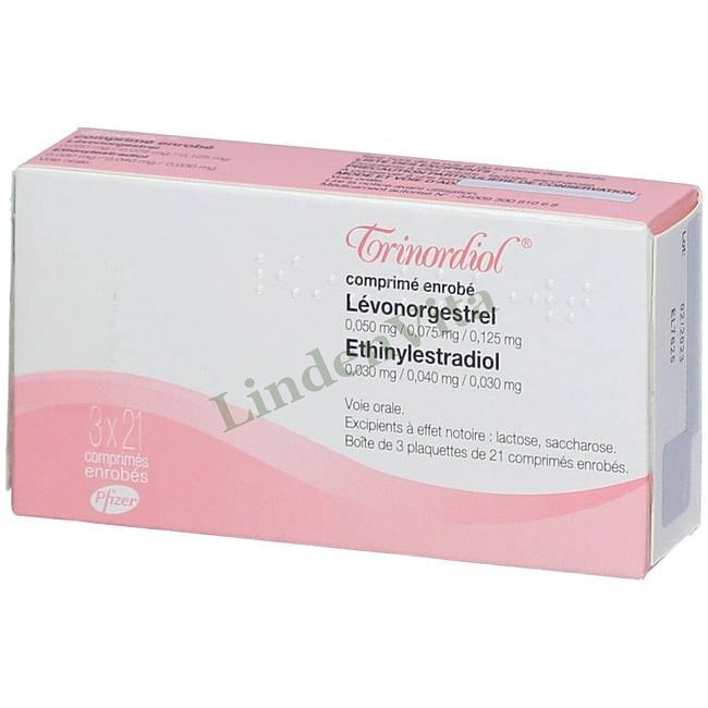 Тринордіол / Trinordiol - Левоноргестрел + Етинілестрадіол — упаковка препарату