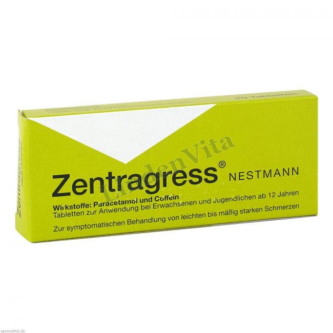 Зентрагресс / Zentragress - Парацетамол + Кофеїн — упаковка препарату