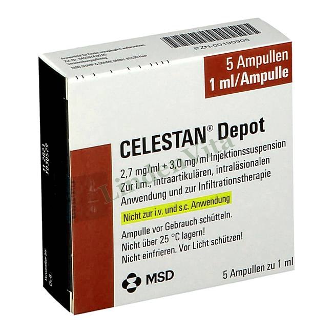 Целестан / Celestan - Бетаметазон депо / Гормональні препарати — упаковка препарату