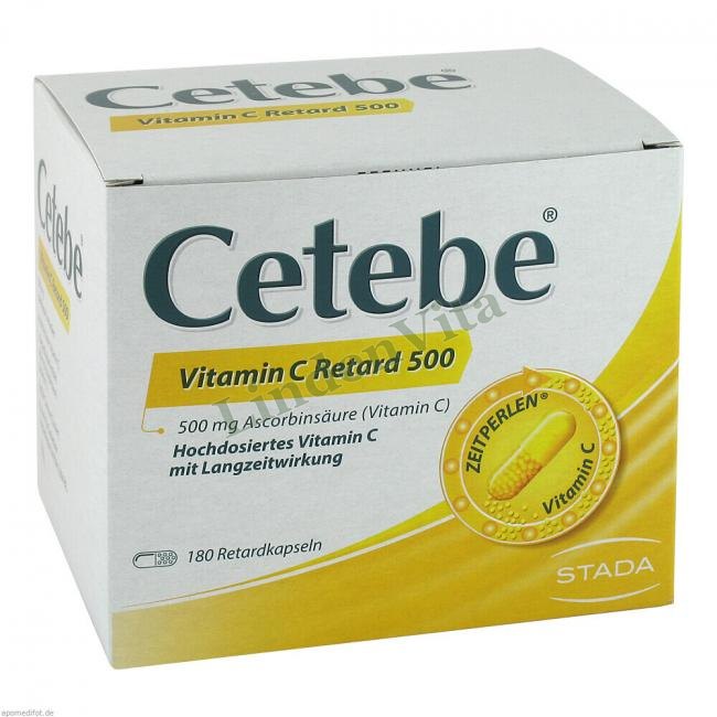 Цетебе / Cetebe - Вітамін C (Аскорбінова кислота) — упаковка препарату