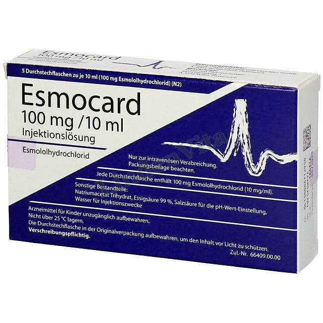 Есмокард / Esmocard - Есмолол — упаковка препарату
