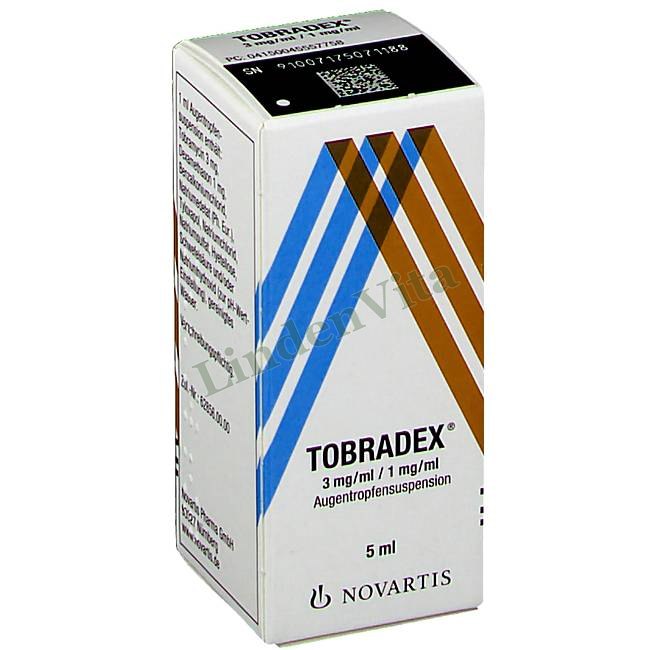 Тобрадекс / Tobradex - Дексаметазон + Тобраміцин / Очі та вуха — упаковка препарату