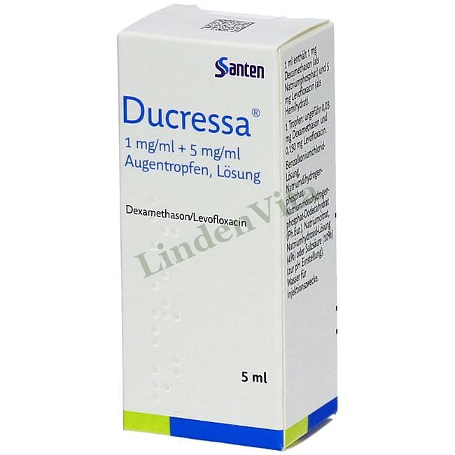 Дукреса / Ducressa - Дексаметазон + Левофлоксацин / Очі та вуха — упаковка препарату