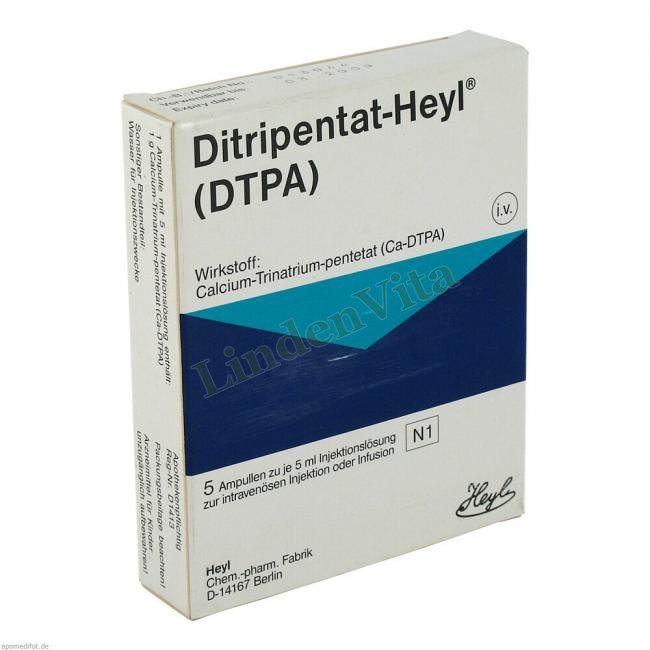 Дитрипентат / Ditripentat - Пентетовая кислота — упаковка препарата