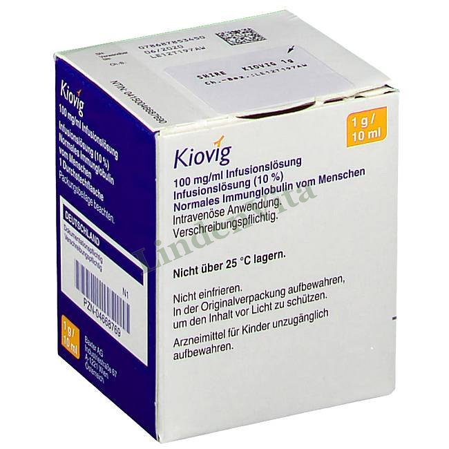 Кіовіг / Kiovig - Імуноглобулін внутрішньосудинного застосування — упаковка препарату