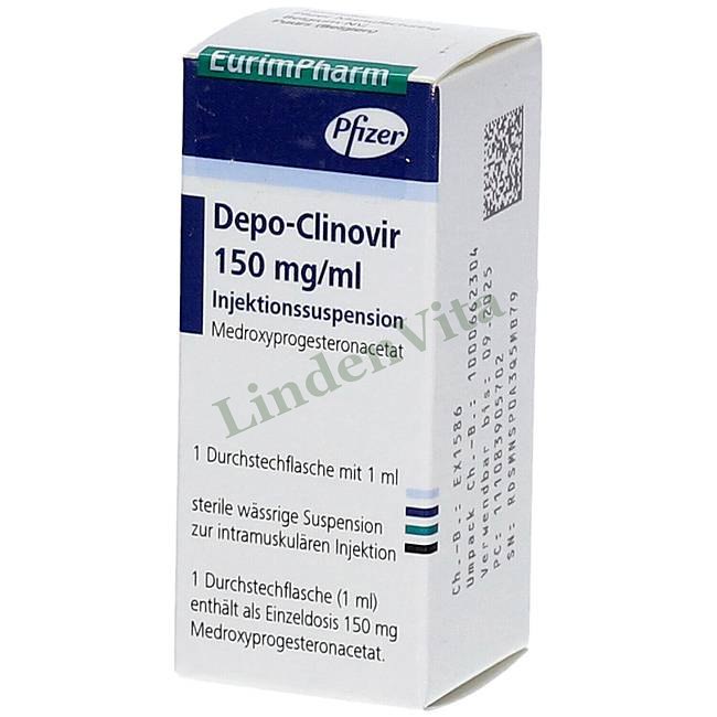 Депо Кліновір / Depo Clinovir - Медроксипрогестерон — упаковка препарату