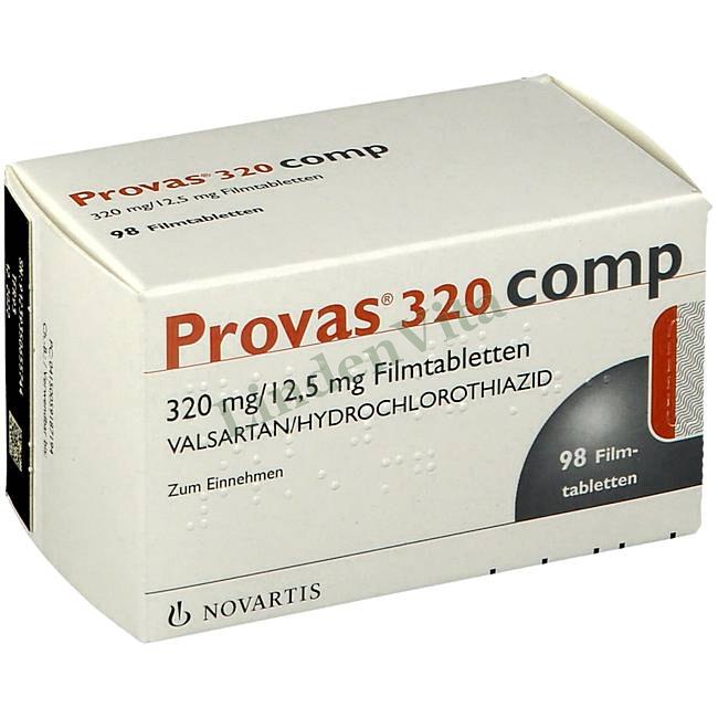 Провас / Provas - Валсартан + Гідрохлоротіазид / Від тиску — упаковка препарату