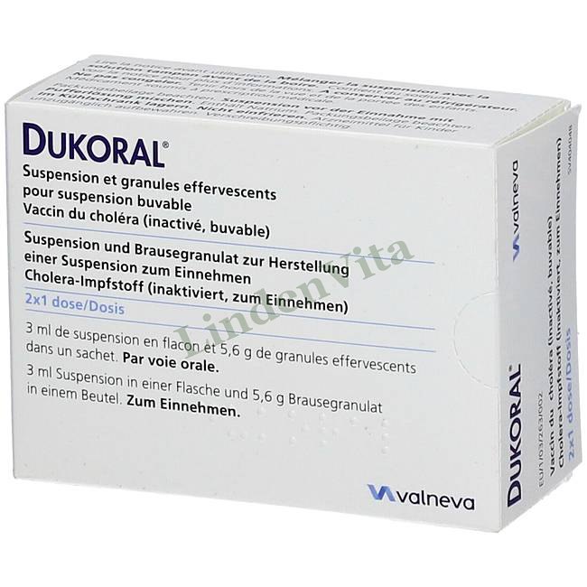 Дукорал / Dukoral - Холера інактивований цілісний вібріон — упаковка препарату