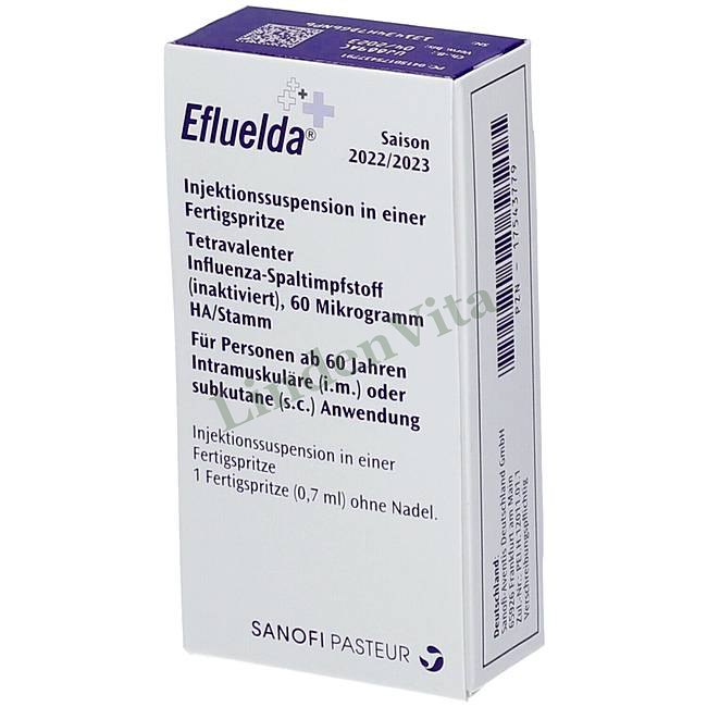 Ефлуельда / Efluelda - Грипу вірус інактивований антиген — упаковка препарату