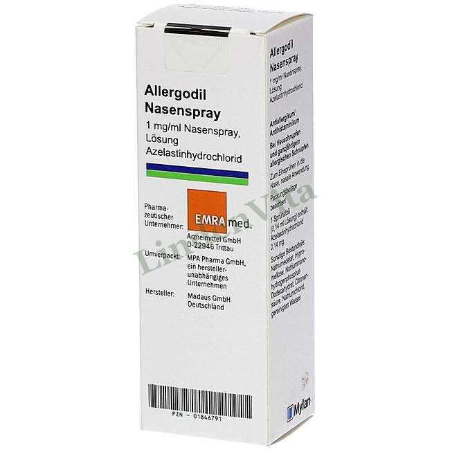 Аллергодил / Allergodil - Азеластин / Дыхательная система — упаковка препарата