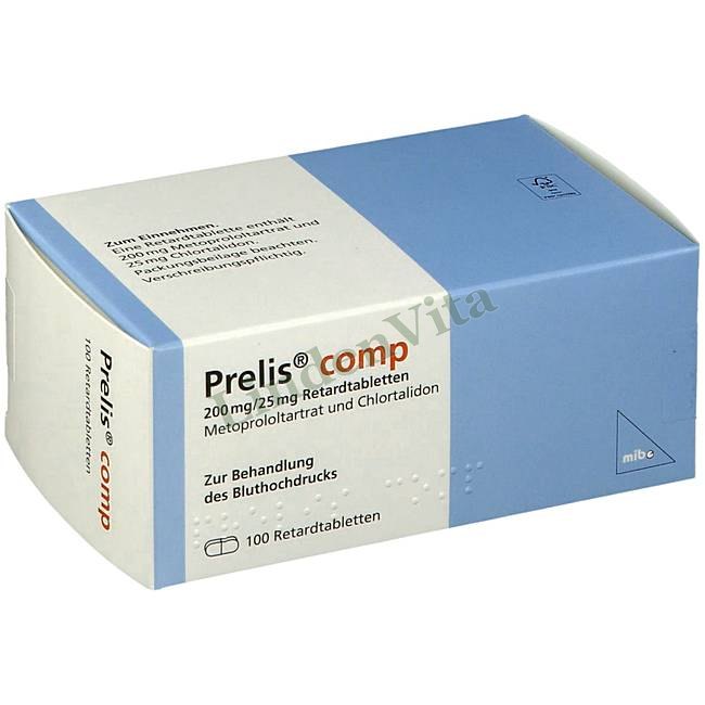 Прелис / Prelis - Метопролол + Хлорталидон — упаковка препарата