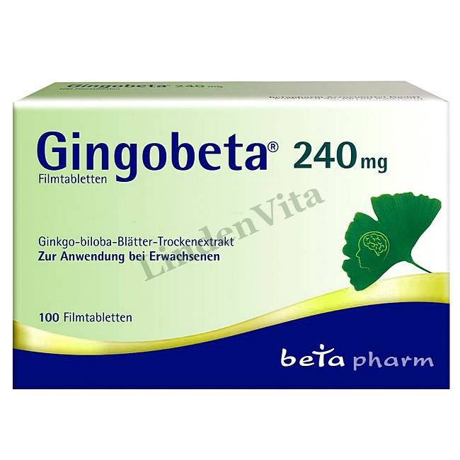 Гингобета / Gingobeta - Экстракт листьев гинкго билоба — упаковка препарата