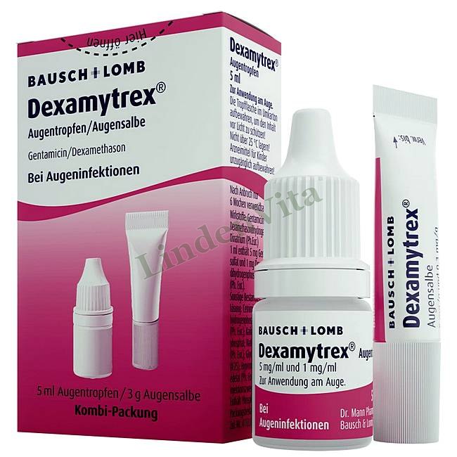 Дексамітрекс / Dexamytrex - Дексаметазон + Гентаміцин — упаковка препарату