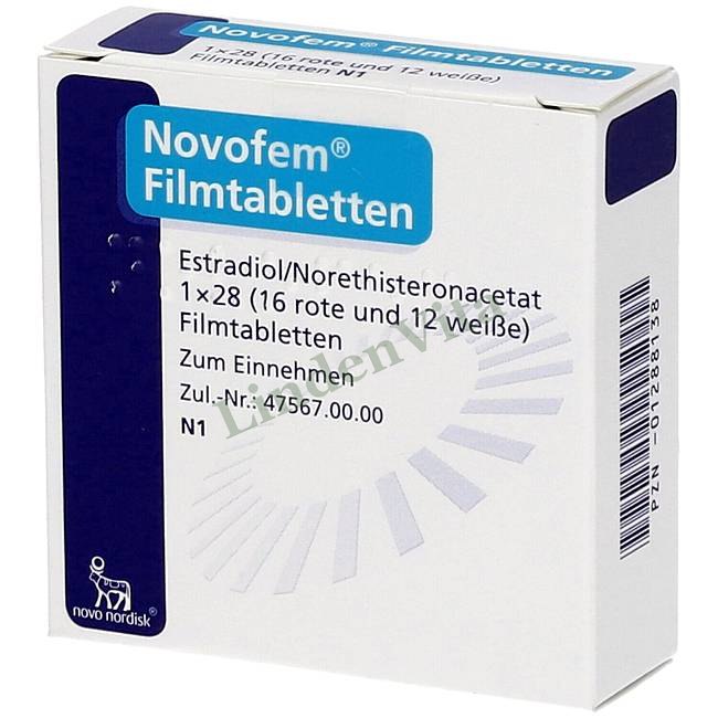 Новофем / Novofem - Норэтистерон + Эстроген — упаковка препарата
