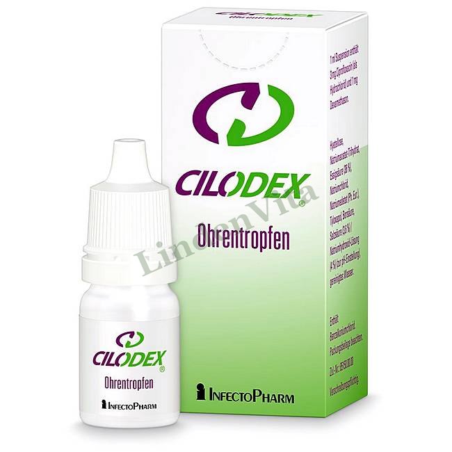 Цилодекс / Cilodex - Дексаметазон + Ципрофлоксацин / Очі та вуха — упаковка препарату