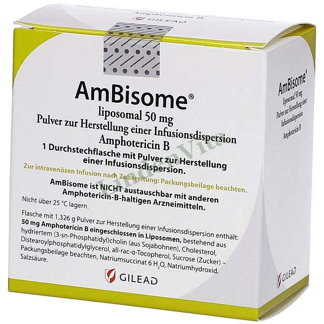 Амбісом / Ambisome - Амфотерицин + B — упаковка препарату