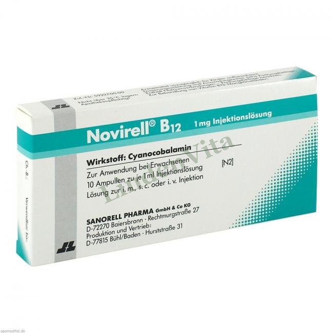 Новирелл / Novirell - Витамин B12 (Цианокобаламин) — упаковка препарата