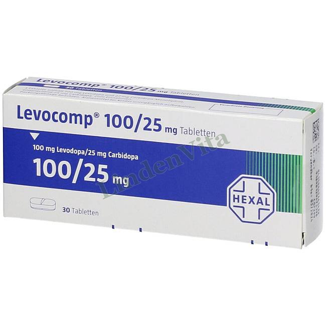 Левокомп / Levocomp - Леводопа + Карбідопа — упаковка препарату