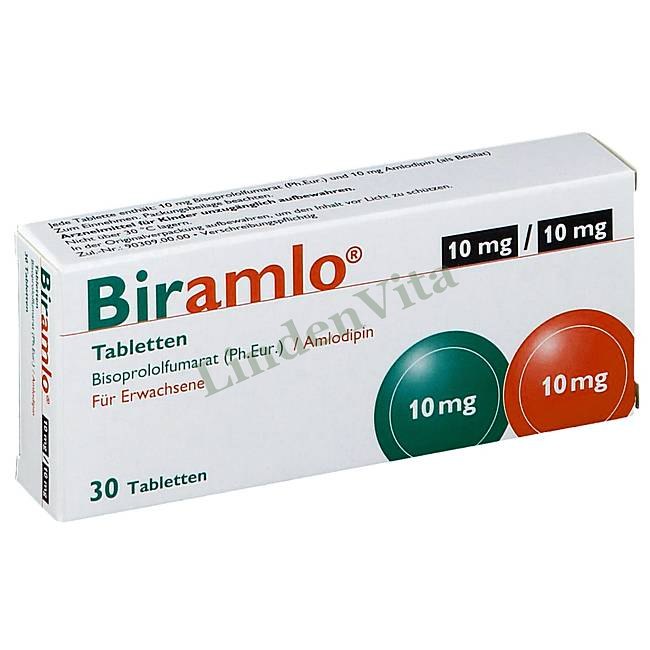 Бірамло / Biramlo - Бісопролол + Амлодипін — упаковка препарату