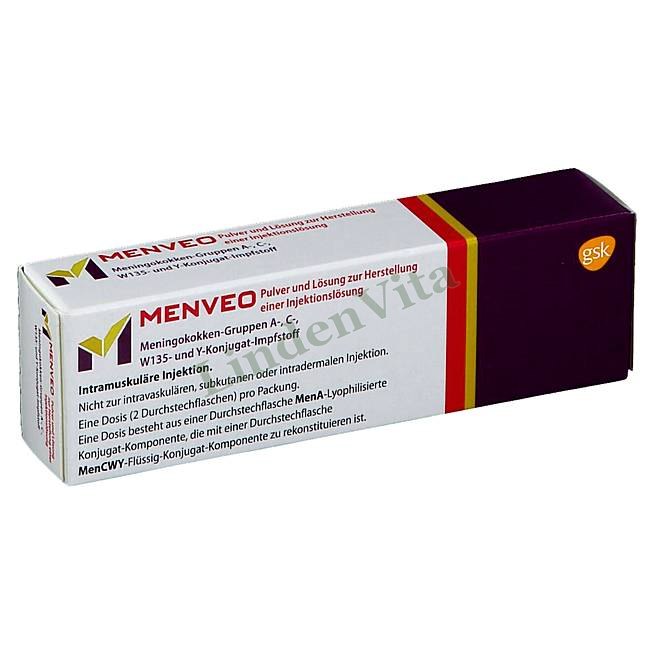Менвео / Menveo - Менінгококовий чотирьохвалентний антиген — упаковка препарату