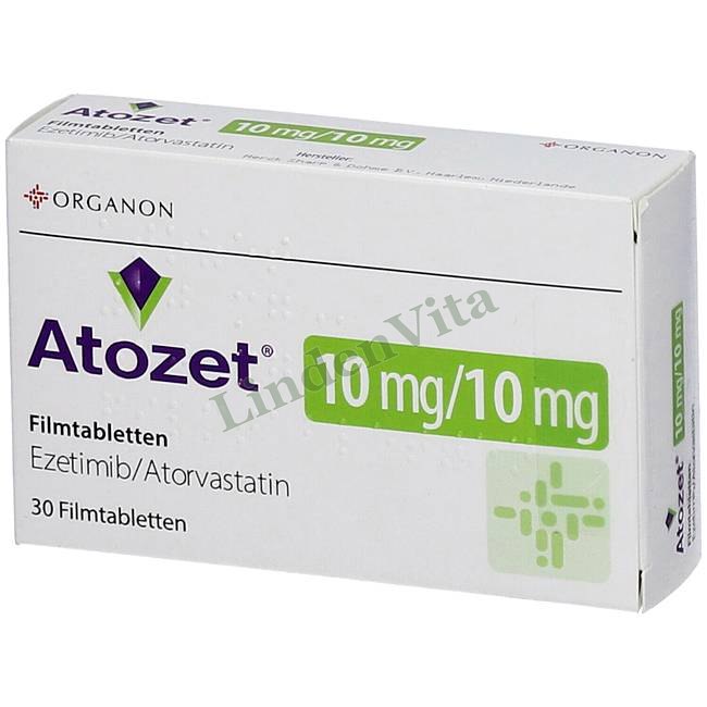 Атозет / Atozet - Аторвастатин + Эзетимиб — упаковка препарата