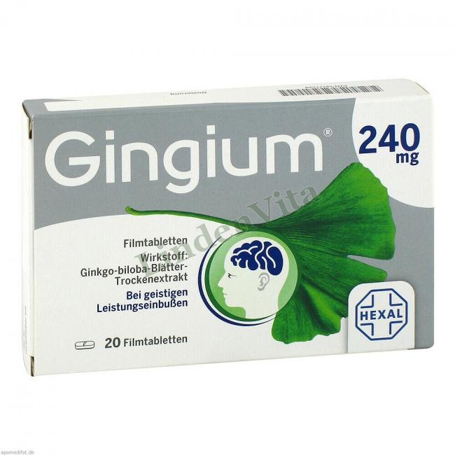 Гінгіум / Gingium - Екстракт листя гінкго білоба — упаковка препарату