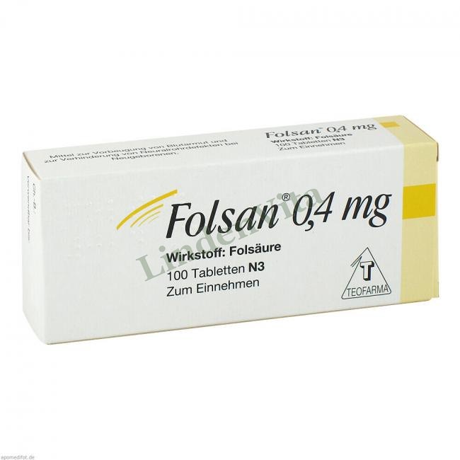 Фолсан / Folsan - Фолієва кислота — упаковка препарату
