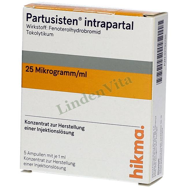 Партусистен / Partusisten - Фенотерол — упаковка препарата