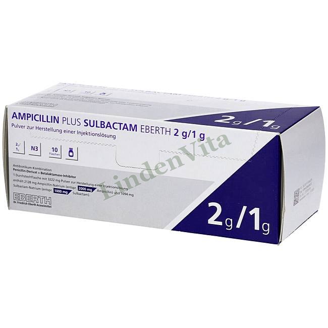 Ампіцилін / Ampicillin - Ампіцилін Інгібітори бета-лактамаз / Антибіотики — упаковка препарату