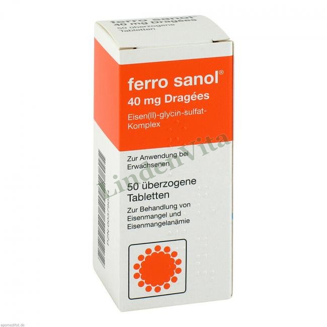 Ферро Санол / Ferro Sanol - Залізо (II) гліцин сульфат / Анемія — B03AA01 — упаковка препарату