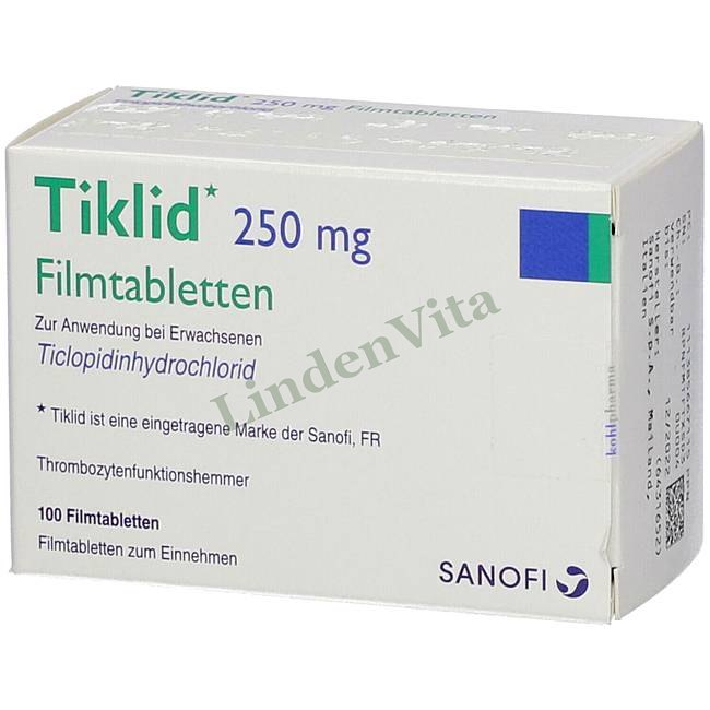 Тиклид / Tiklid - Тиклопідин — упаковка препарату
