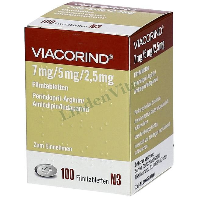 Виакоринд / Viacorind - Периндоприл Амлодипин Индапамид — упаковка препарата