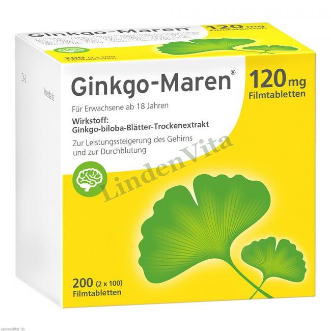 Гінкго Марен / Ginkgo Maren - Екстракт листя гінкго білоба — упаковка препарату